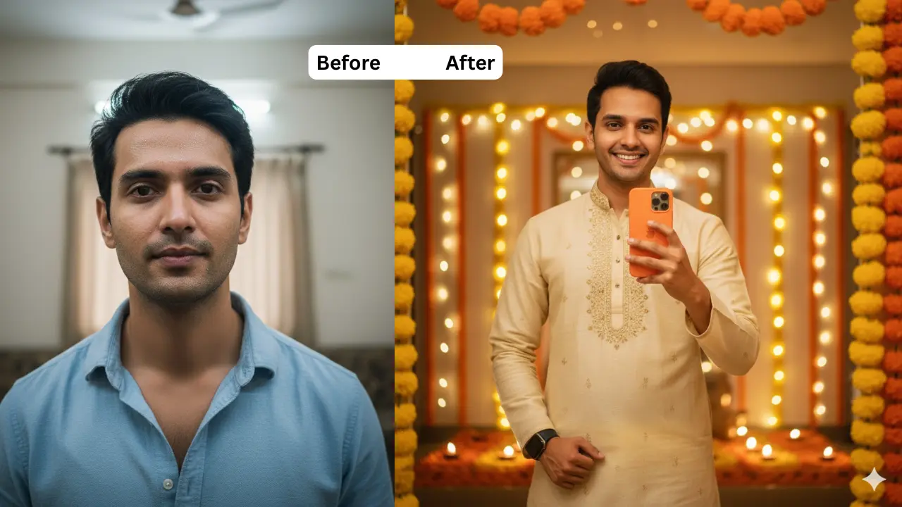 10 Gemini Diwali photo prompts for boys 4