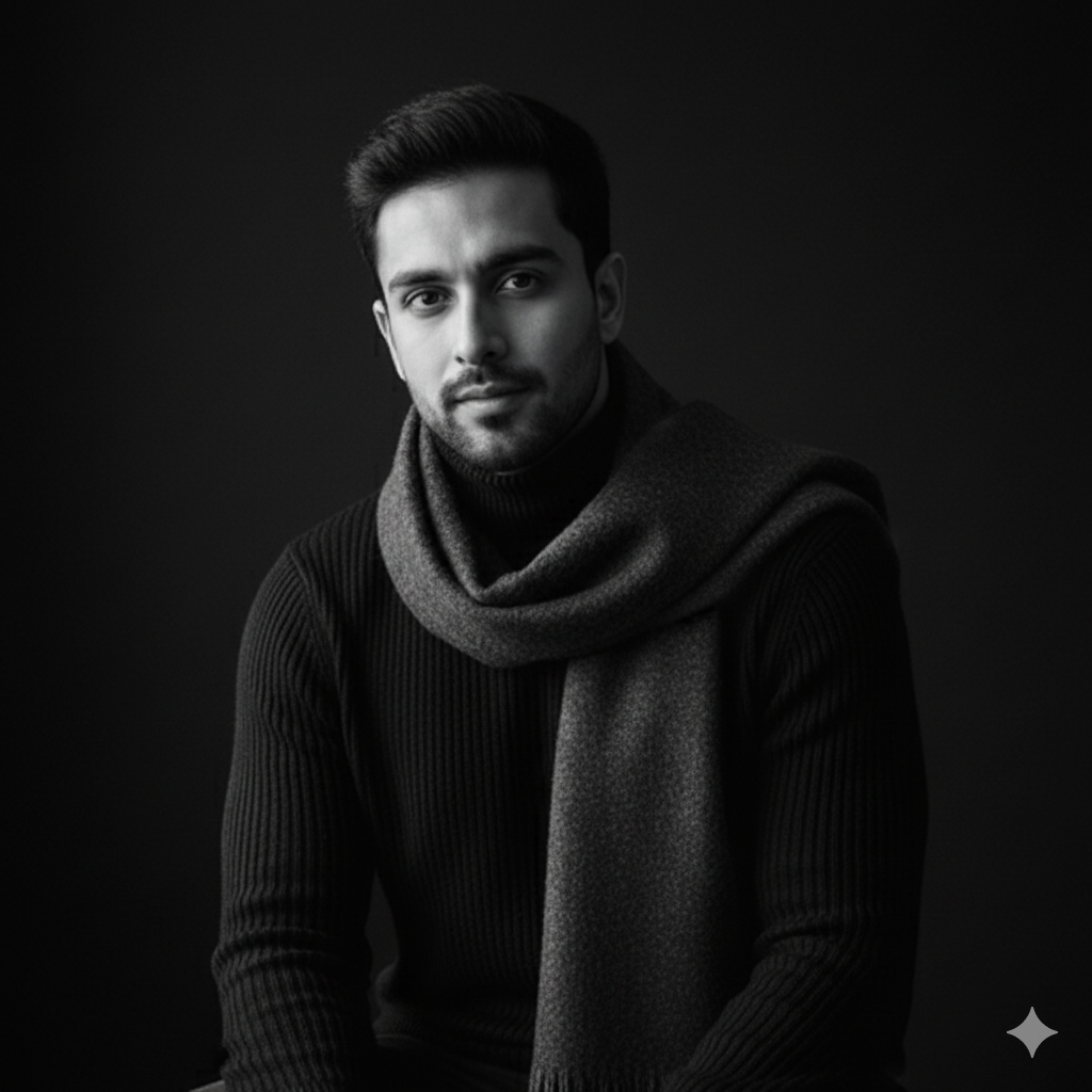 10 Viral Winter Gemini AI Photo Editing Prompts for Boys - BW