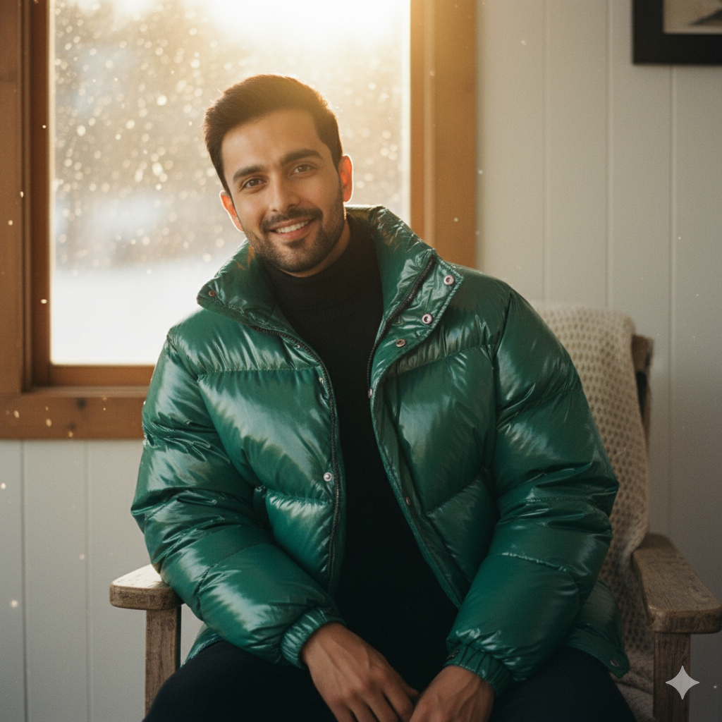 10 Viral Winter Gemini AI Photo Editing Prompts for Boys with puffer jacket