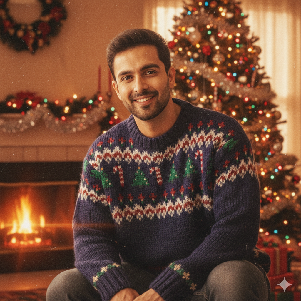 10 Viral Winter Gemini AI Photo Editing Prompts for Boys christmas vibe