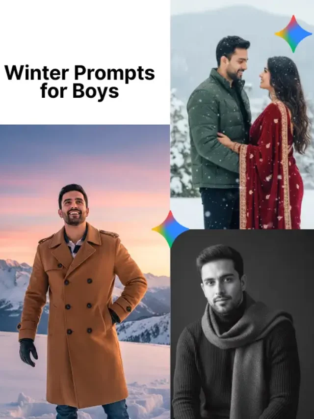 Winter prompt for Gemini AI boy photo edit